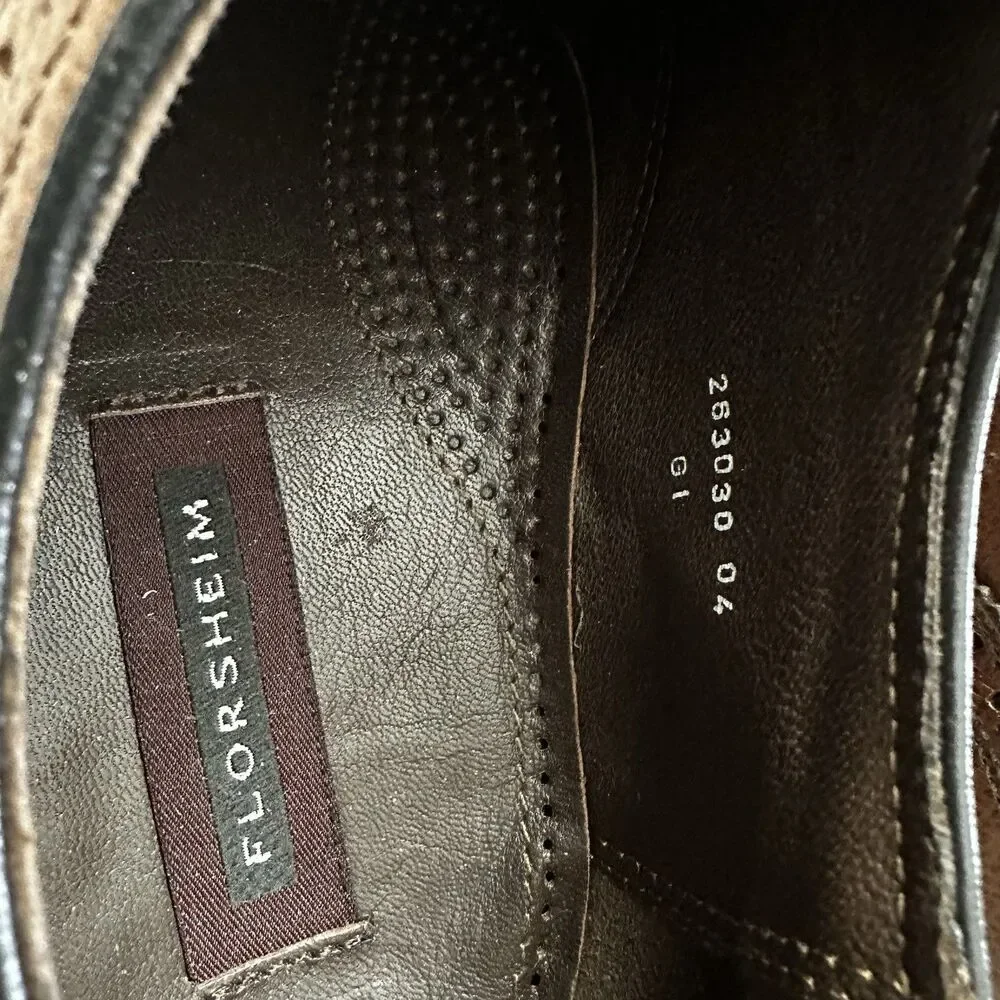 Florsheim Lexington 17066 Men's 13 D Pebble Cognac Leather Wingtip Oxford Shoes